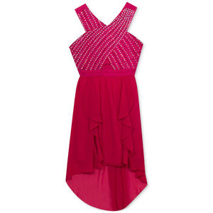 Embellished High Low Hem Dress